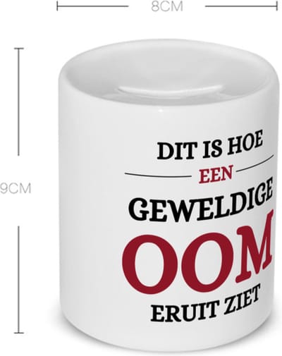 Akyol - meest geweldige oom Spaarpot - Oom - een oom - verjaardagscadeau - cadeau voor oom - kado - 350 ML inhoud