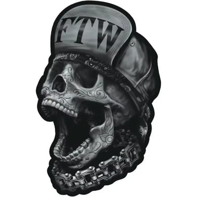 ftw mini doodshoofd motorfiets stickers Lethal Threat