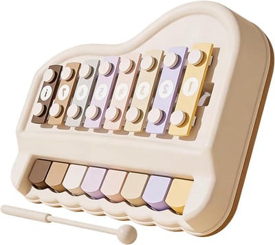 Xylofoon Piano Speelgoed - Muziekinstrument Kinderen - Muziek Maken - 2-in-1 Functionaliteit - 22 x 165 x 6 cm - Veelkleurig