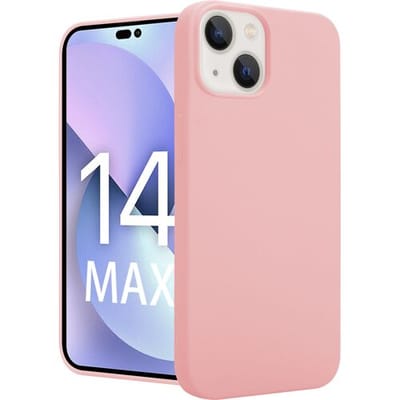 ShieldCase telefoonhoesje geschikt voor Apple iPhone 14 Plus silicone case - roze - Siliconen hoesje - Shockproof case hoesje - Backcover case