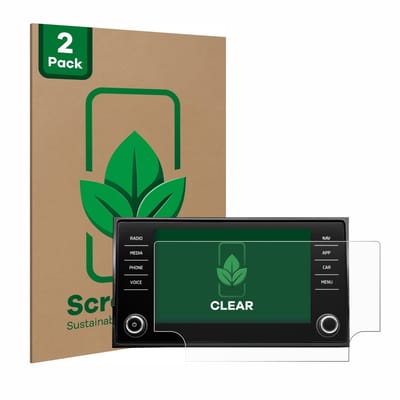 2 Stuks Screenprotector voor Skoda Karoq Amunds Sportline 2021 Infotainment System - Hoogwaardige Beschermfolie transparant