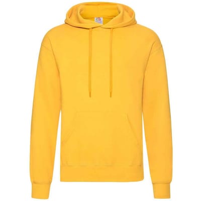 Fruit of the Loom Volwassenen Unisex klassiek sweatshirt met capuchon (Zonnebloem)