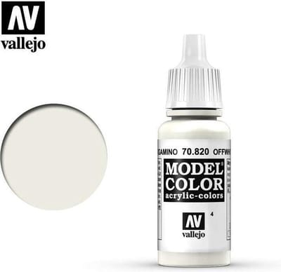 Vallejo Hobbyverf Acrylverf - 70820 Model Color Off White - Acryl Verf flesje - 17 ml