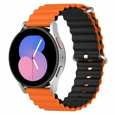 By Qubix - Ocean Style bandje - Oranje / zwart - Geschikt voor Xiaomi Redmi Watch 5 Active / Redmi Watch 5 Lite