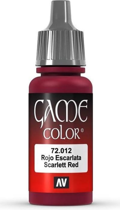 Vallejo Hobbyverf Acrylverf - 72012 Game Color - Scarlet Red - Acryl - Verf flesje - 18 ml