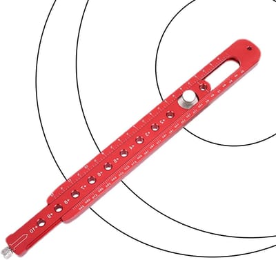 Tekengereedschap Kompas - Houtbewerking Cirkel - Cirkels Tekenen - Aluminium Legering - 17 cm Diameter - Zilver
