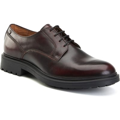 Base London Locke Leren Herenschoenen Bordo met Veters