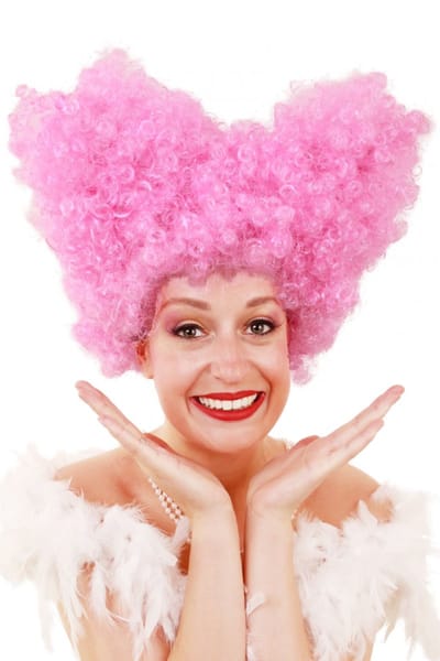 KIMU® Luxe Suikerspin Pruik Roze Staarten - met Gratis 2x Haarnetje - Hofdame Markiezin Rococo Festival