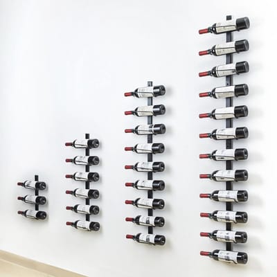 MMP® Wijnrek Muur - Wijnrek - Wijnrekken - Zwart - ‎19cm x 14cm x 163cm