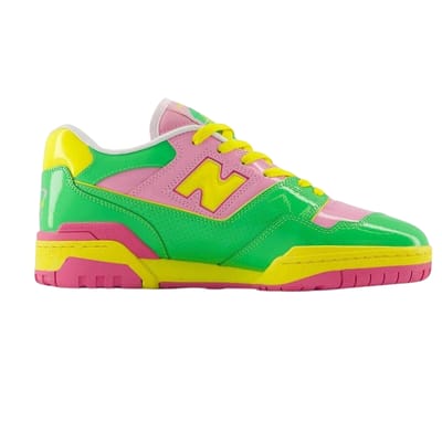 New Balance Dames 550 Neon leren sportschoenen (Groen/Roze/Geel)