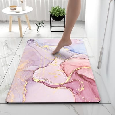 Badmat - Badkamermat - Douchemat - Diatomiet badmat - Absorberende Badmat - Voor Douche en Bad - 40 x 60 cm - Badmat - Badkamermat - Douchemat - Diatomiet badmat - Absorberende Badmat - Voor Douche en Bad - 40 x 60 cm - Roze