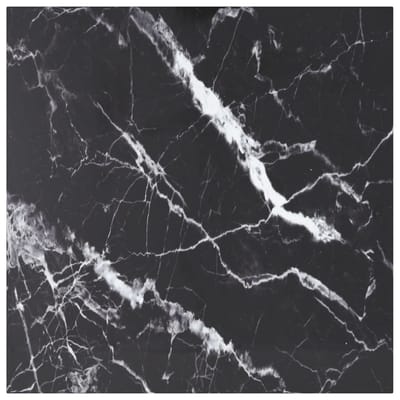 vidaXL - Tafelblad - 70x70 - cm - 6 - mm - gehard - glas - met - marmeren - design - zwart