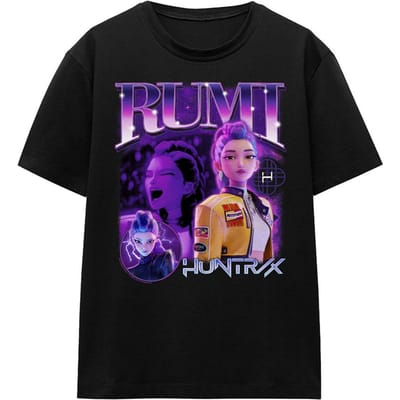 K-Pop Demon Hunters Dames/Dames Huntr/X Rumi T-Shirt (Zwart)