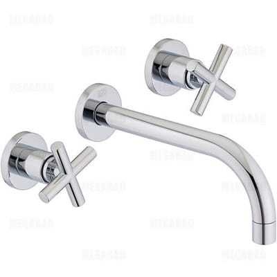 Dornbracht Tara. Dreiloch-Waschtisch-Wandbatterie 36712892-00