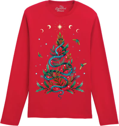Slang Kerstmis Serpentine Christmas The Coloured House Longsleeve T-shirt XXL