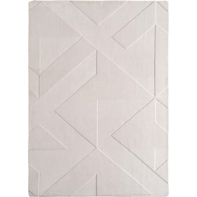 Japandi Vloerkleed - Hoogpolig - Scandinavisch Abstract Design - 3D-Effect - Creme- 240x340 CM