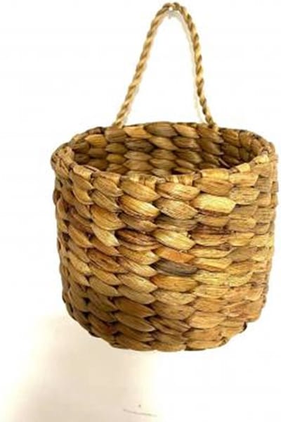 Plantenhanger - hangende pot - rieten pot - 12 cm rond