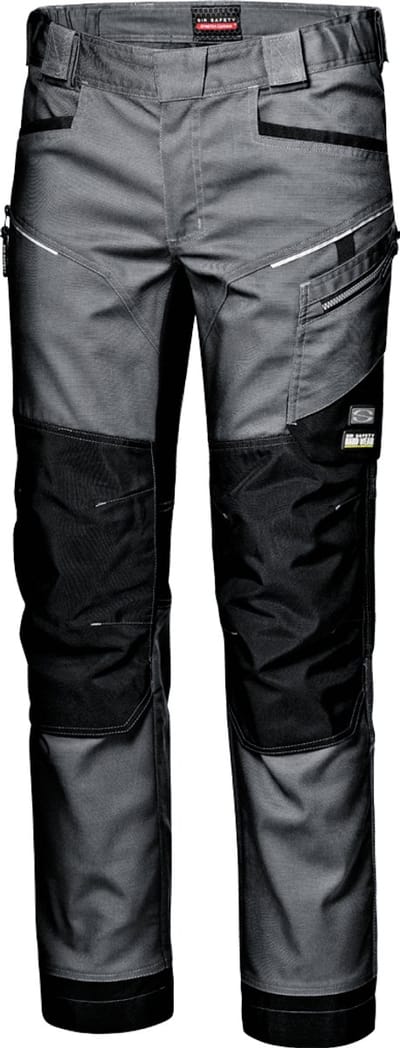 SIR SAFETY STRETCH CANVAS Hi Vis Reflecterend Werkbroek HEREN Veiligheidsbroek Grijs - Met Kniezak