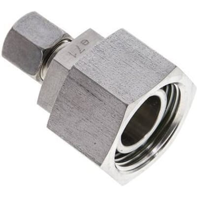 8L & 22L RVS Rechte Snijringkoppeling Draaidoorvoer 160bar FKM O-ring en Afdichtconus ISO 8434-1