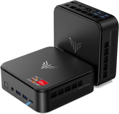 NiPoGi Mini Gaming PC, AMD Ryzen 7 7730U (Beat Ryzen 7 5825U, tot 4.5GHz 8C/16T) Mini Computers 16GB RAM 512GB SSD Micro PC, WiFi 6, BT5.2, Triple 4K Display for Office Home