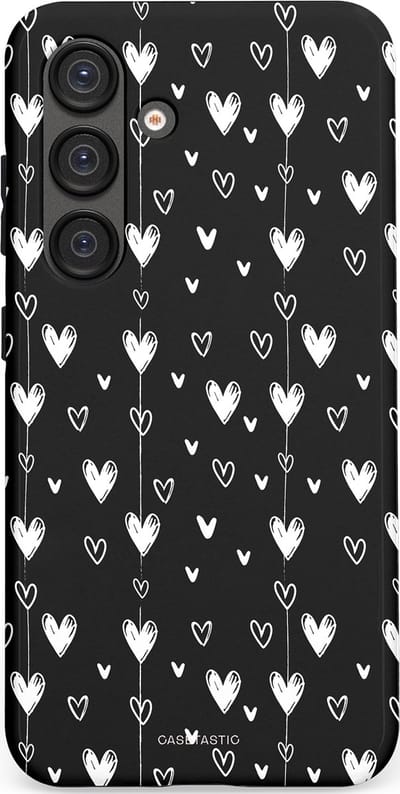 Casetastic Hoesje Geschikt voor Samsung S25 - Stijlvolle Beschermende Duo-layer Case - Hangend Hartje