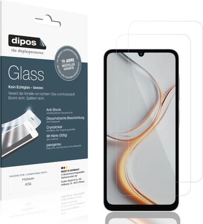 dipos – 2x Pantserfolie geschikt voor Hotwav A56 | 9H Screenprotector
