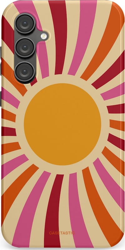Casetastic Hoesje Geschikt voor Samsung S23 FE - Stijlvolle Beschermende Duo-layer Case - Retro licht