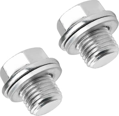 Olieaftapschroef met afdichtring en sluitring - schroefdraad oliekuip - terugloopafvoerschroefadapter - afdichtingen - 2 stuks - M16 .