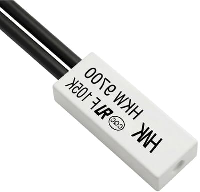 Temperatuurschakelaar - Thermoschakelaar Bimetaal - Motoren Beschermen - Normaal Open Contact - 21x8x4mm - Zwart