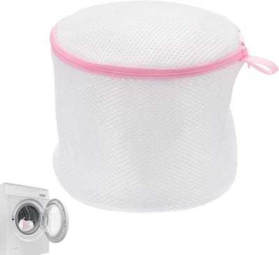 Beha Waszak - Kledingbeschermer Netje - Ondergoed Wassen - Fijnmazige Structuur - 16x16 cm - Roze