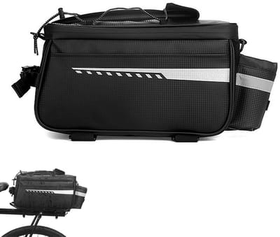 Mountainbike zadeltas - Fietszadeltas - Fietsrugzak - Waterdichte PU fietstas - Fietsaccessoire - Geïsoleerd en gekoeld - Met reflecterende veiligheidsstrips - Geschikt voor fietsen en mountainbikes - Zwart