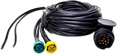 ProPlus Kabelset - 13-polige stekker - 5-polige connectoren - 5 meter - zwart