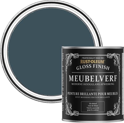 Rust-Oleum Donkerblauw Meubelverf Hoogglans - Avondblauw 750ml