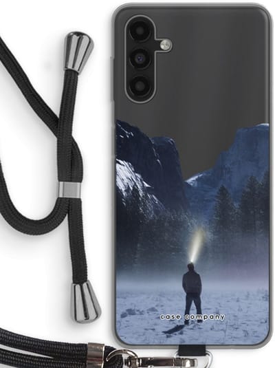 Case Company® - Hoesje met koord geschikt voor Samsung Galaxy A04s hoesje met Koord - Wanderlust - Telefoonhoesje met Zwart Koord - Bescherming aan alle Kanten en Over de Schermrand