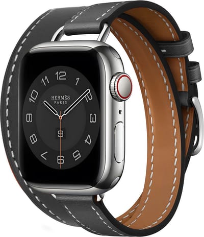 Strap-it Double Tour leren bandje - Geschikt voor Apple Watch - Series 1/2/3/4/5/6/7/8/9/10/11/SE/SE2/SE3 - Zwart - Luxe bandje leer voor iWatch maat: 38 / 40 / 41 / 42mm