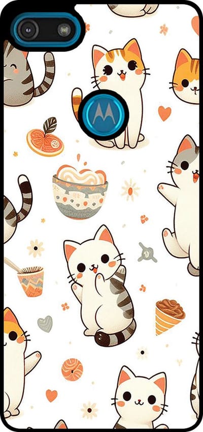 Smartphonica Telefoonhoesje Geschikt voor Motorola Moto E6 Play met katten opdruk - TPU backcover case cat design geschikt voor Motorola Moto E6 Play