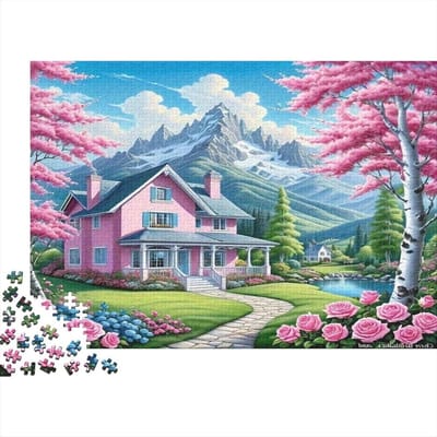 Landschap Puzzel - 1000 Stukjes - Ontspanning Thuis - Gerecycled Materiaal - 38x26 cm - Diverse Kleuren