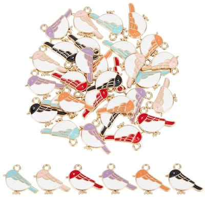 Dailygoody - Vogel Charm - Emaille Hangers - Kleurrijke 3D Dier Vorm - 36 Stuks - DIY Ketting Armband Oorbellen - Geschikt voor Creatieve Project
