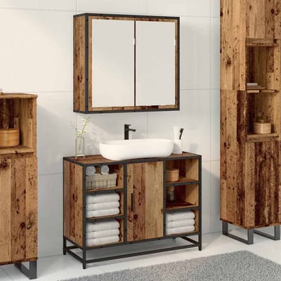 vidaXL - Wandplank - Oudhout - 65 - x - 20 - x - 60 - cm