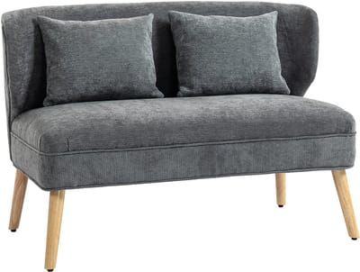 Homcom Loveseat-Polyester-117L x 65B x 78,5H cm-Grijs