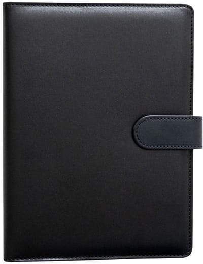 Planbooks - Notitieboek - Notebook - Notitieboek Ringband - Notitieboek Leer - Hardcover - Zwart