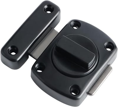 Deurbeveiliging met Dievenbescherming - Matte Zwarte Zinklegering Deurslot voor Deuren, Ramen en Kasten, EMS220U-B