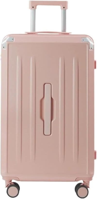 Koffer Trolley - Reiskoffer Bagage - Zakenreizen Reizen - Met Bekerhouder USB - 28 inch - Roze