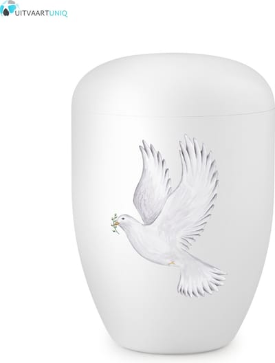 Eco urn wit duif - bio (biologisch afbreekbaar)