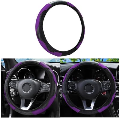 Dailygoods- Stuurhoes Antislip - Hittebestendig - Microvezel-leer - Diameter 37-38 cm - Flexibel - Geschikt voor auto accessoires - Stuurcover
