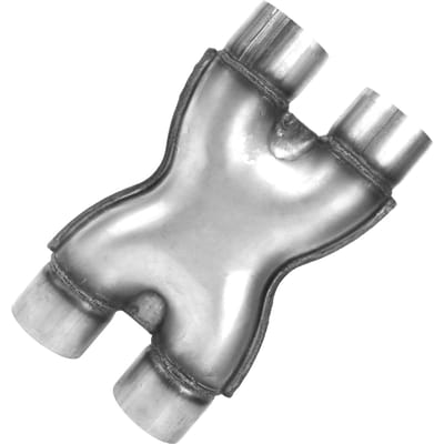 Uitlaat XPipe Dubbele Inlaat Uitlaat 2,5 inch Universeel Roestvrij Staal Crossover Universeel gray