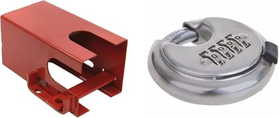 Proplus Aanhangwagen/aanhanger dissel slot - met 70mm discus cijferslot - verzinkt staal