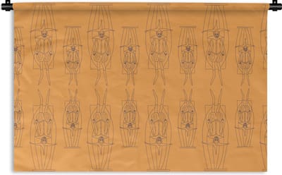 Wandkleed - Wanddoek - Carnaval - Joker - Patronen - 90x60 cm - Wandtapijt