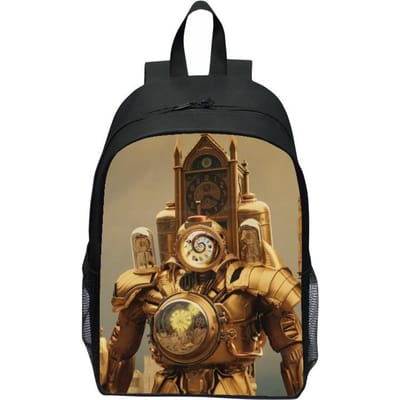 Nieuwe Bedrukte Toilet Man Skibidi Toilet Tas Titan Klok Man Basisschool Cartoon Rugzak