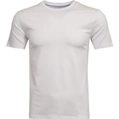 Ragman T-Shirt Uni Round Neck Keep Dry Finish Wit / male